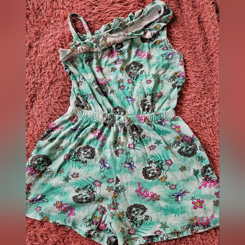 Disney's Encanto | Girls Romper | Size 6X | Mirabel | Teal | Tie Dye | Summer